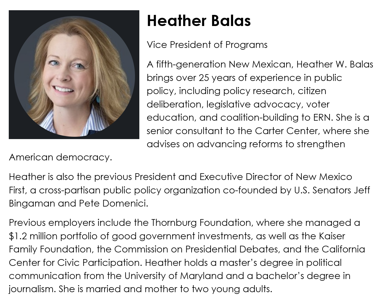 Heather Balas BIO & PIC